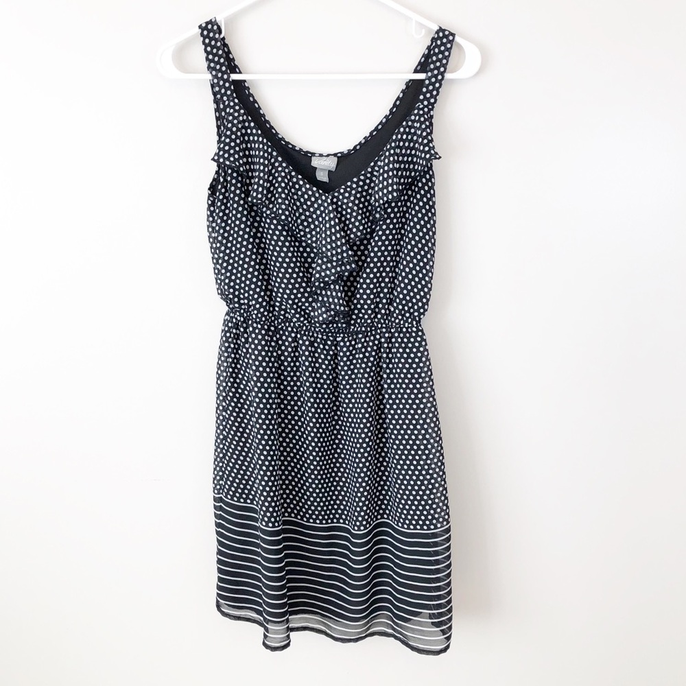 Vanity | Women’s Black White Polka Dot Dress Small